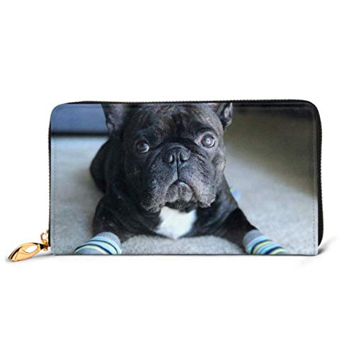 Preisvergleich Produktbild JHGFG Mode Handtasche Reißverschluss Brieftasche Hund trägt Socken Telefon Kupplung Geldbörse Abendkupplung Blockieren Leder Brieftasche Multi Card Organizer