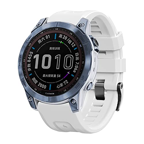 Bracelet de montre 22 mm de finition supérieure en silicone blanc durable