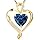 LAVUMO Collier Coeur pour Femme Argent Sterling 925 Or Rose Pendentif D'amour pour Femme Colliers Cadeaux pour Elle Cadeau de Noël Anniversaire,Chaîne Réglable Hypoallergénique (Or-09-Septembre)