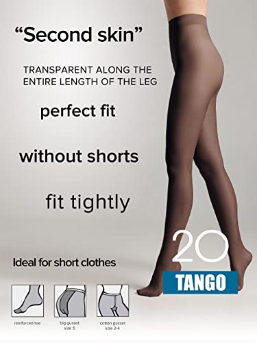 Image of Conte Tights Sheer to Waist Pantyhose with Satin Silky Touch Effect, Tango 20 Den