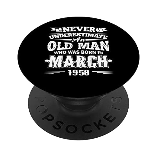 Un anciano que nació en marzo de 1958 regalos de cumpleaños 65 PopSockets PopGrip Intercambiable