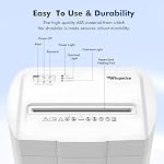 Wingwise 15 Sheets Paper Shredder for Home | Noise 48dB, P-4, 10Mins, 4.7 gal