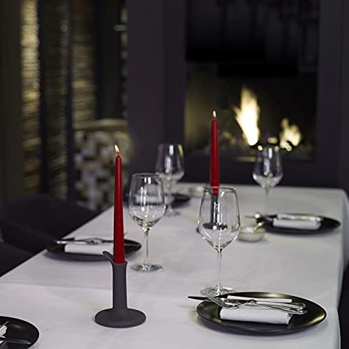 Bolsius Tapered Dinner Candles, "Dark Red Box", Pack of 10