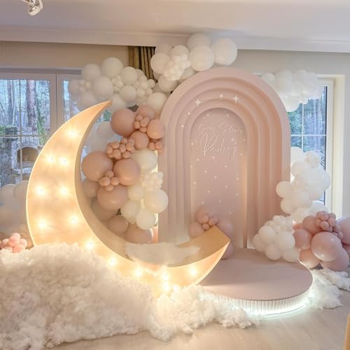 Image of Jobkoo Pink Balloons, 12 Inch 30 Pcs Boho Blush Pink Party Balloon Dusty Rose Nude Pink Balloons Retro Vintage Pink Latex Helium Balloons for Girls Baby Shower Anniversary Wedding Birthday Party Decor
