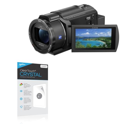 BoxWave Screen Protector Compatible with Sony FDR-AX43 - ClearTouch Crystal (2-Pack), HD Film Skin - Shields from Scratches for Sony FDR-AX43