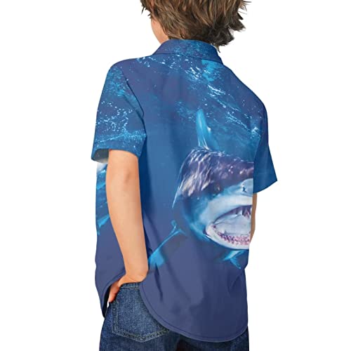 Boys Hawaii Shirt Casual Button Down Shirt Tops Happy Holiday Shirt Short Sleeve Shirt4