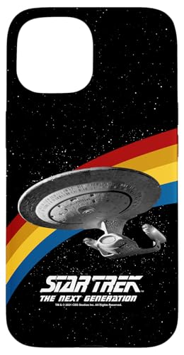 Star Trek : The Next Generation Rainbow Stripe Enterprise Case for iPhone 15