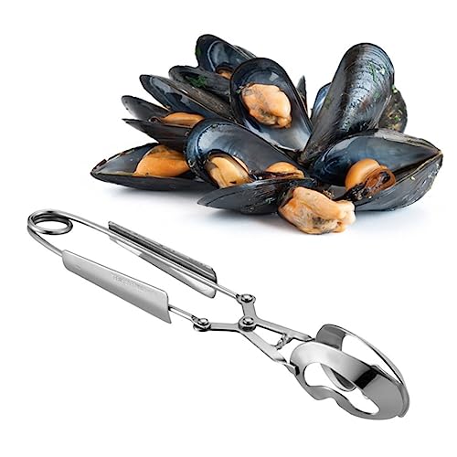 Garneck Snail Tong Stainless Steel Food Clip Seafood Tongs Kitchen Serving Utensil for Dinner
