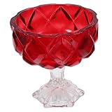 HOMOBABE Dessertschale für Eiscreme und Obstsalate Vintage Fußschale Serviergeschirr für Feiern Snacks und Besondere Anlässe Eisbecher für Desserts