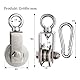 KCNOFNC 40mm Umlenkrolle mit 2 Kugellager, Edelstahl Fitness flaschenzug mit 10m Nylon Seile und Clip，Umlenkrollen für 8mm Seile Stahlseil, Tragkraft 200kg, 1 Stück