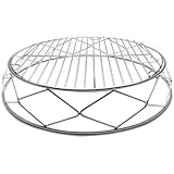 Stainless Steel Round Fire Pit Cooking Grates Accessory Kit for 19.5' Solo Stove Bonfire and Other Firepit, Grill Fire Pit Stand for Outdoor Camping BBQ Picnic Fireplace Tools