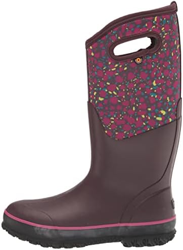 Bogs Womens Classic Tall Waterproof Boot Rain, Animal Print-Burgundy, 6 | Image 7