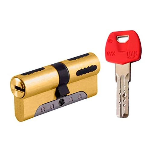 IFAM WX1000 Bombin de Seguridad 30x40 Color Laton Cilindro Bombillo Reforzado DOBLE EMBRAGUE Antirotura Antibumping Antitaladro Leva Antiextracción Cerradura para Puerta 5 Llaves Tarjeta de Seguridad