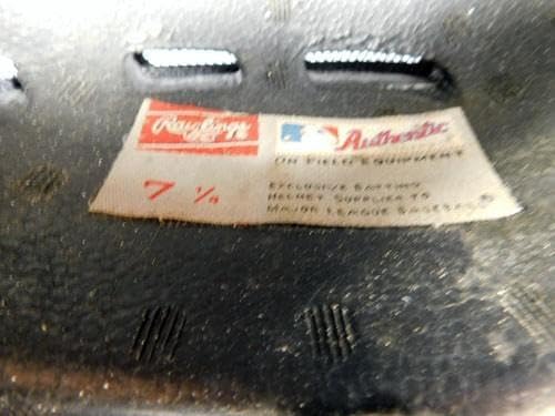 Rawlings S100 Jays Game Worn Used Size 7 1/4 Batting Helmet DM84761 - MLB Game Used Helmets