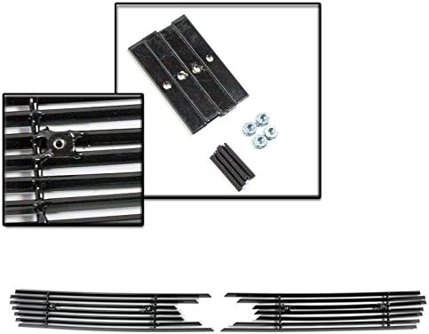 For Chevy Impala LS/LT Front Upper + Bumper Billet Grille Combo - Black