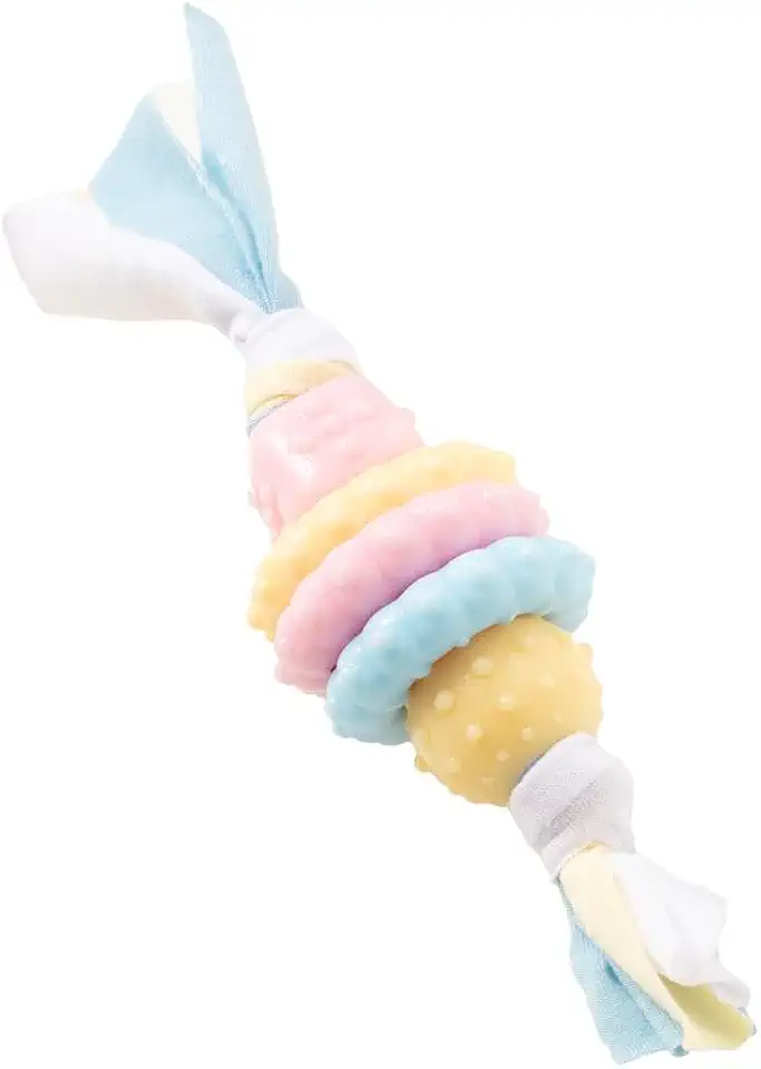 Jambo Pet, Brinquedo Mordedor Baby Rope Mix 1, Tamanho Único, Para Cães Filhotes, Colorido Em Tons Pastel, Material Atóxico, Resistente, Duradouro