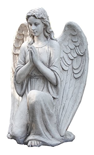 Napco 17966 Kneeling Angel Garden Statue, 22
