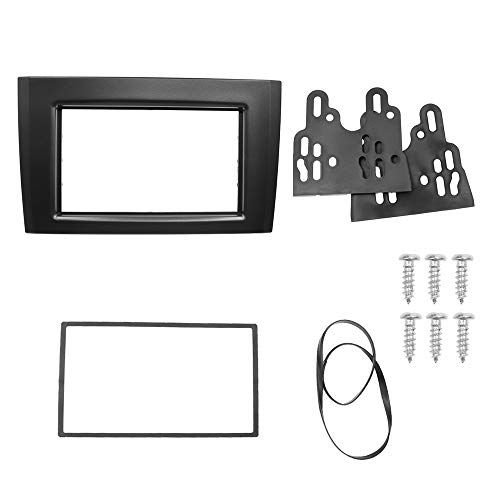 KAOLALI Marco de radio doble DIN compatible con Volvo XC90 unidad principal Fascia GPS navegación estéreo panel kit de montaje en tablero Cover