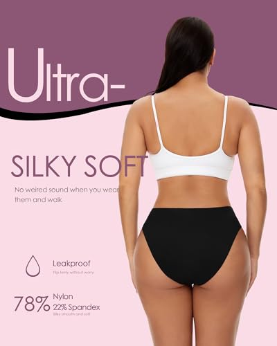 Mordlanka Period Underwear for Women Heavy Flow High Waisted Menstrual Panties with 55ml High Absorbency3