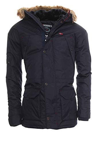 Preisvergleich Produktbild Geographical Norway Herren Jacke, Winterjacke, Parka (XL, Dunkelblau)