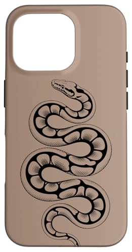 Ball Python Collector Snake Line Art - �u���E�� �X�}�z�P�[�X iPhone 16 Pro �p