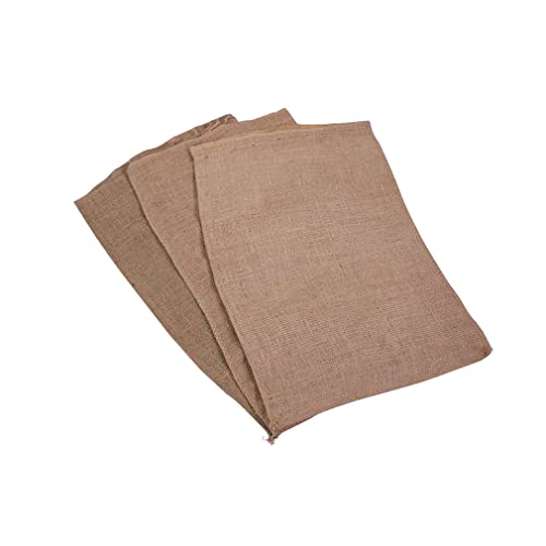 MiSMiAO Hessian Potato/Vegetable/Onion Sack Hessian Fabric Hessian Bags 35x50cm/40x60cm Burlap sack for fresh vegetables storage Eco Friendly & Plastic Free Jute Sacks (35x50cm,3 Stück)