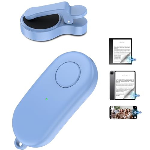 Remote Control Page Turner for Kindle Paperwhite Oasis Kobo eReaders,Kindle Clicker Page Turner Accessories for iPhone,iPad, Android Tablets Reading Novels,Video Record&Shutter Selfie (Blue)