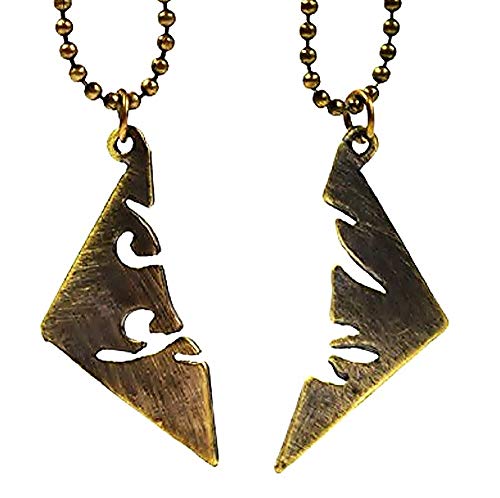 KIRALOVE 2 Collares - Ciudad de Huesos - runas - parabatai - Color Bronce - películas - Series de televisión - Unisex Best Friends he Mortal Instruments Shadowhunters City of Bones parabatai