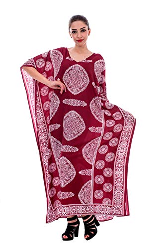image for Oussum Ladies Kaftans Kimono Maxi Style Dresses Long Printed Caftan Be