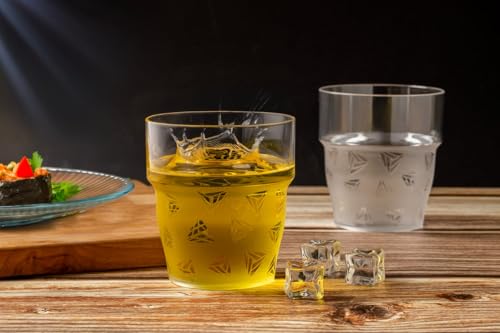 Image of Round Polycarbonate Unbreakable Drinking Glass Set of 6 (300 ml, Transparent) - Plastic Tumblers for Water, Juice, Beer & Cold Drinks | Reusable Glass for Home, Kitchen, Restaurant (PURESIP- Matte)