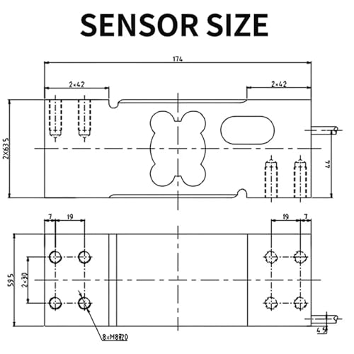 Sensor de peso para básculas de almacén y paquetería hasta 300 kg 5