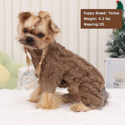 Vêtement yorkshire contre les frissons : pull pour chiens XXS chaud