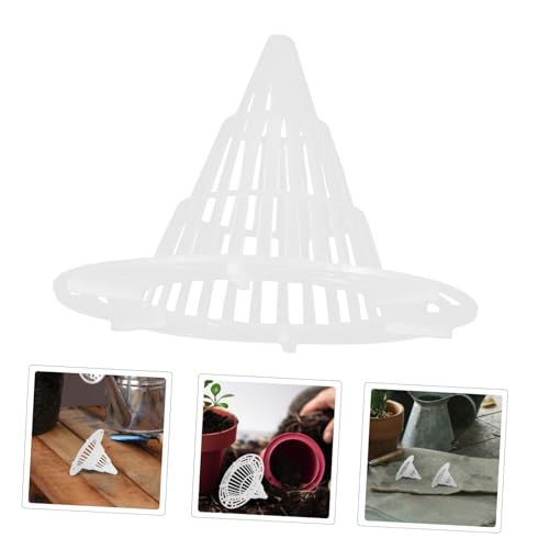 BUTIFULSIC 50pcs Planter Hole Mesh Pads Garden Mesh Mats for Flower Pot Drainage Bonsai Bottom Mats Plant Pot Bottom Netting Pad