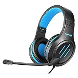 Cosmic Byte Blazar Over Ear Wired Headphones With Mic For PC, Mobiles, PS5, PS4, Xbox One, Tablets (Blue)