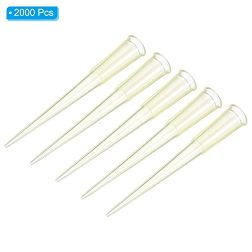 Patikil 200Ul Pipette Tips, 2000 Pcs Plastic Autoclavable Universal Liquid Transfer Pipette Pipettor Tips For Laboratory, Yellow #TOP2