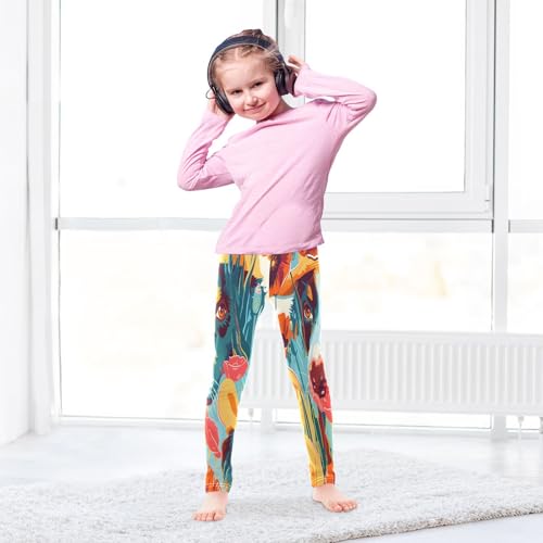 Bolaz Toddler Girls Leggings Printed Yoga Pants Leggings Face of Cowboy Hat Dog for Kids4