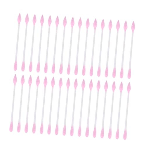 Ipetboom 2Packs Cotton Buds Double Headed Disposable Swabs for Makeup Ear Cleaning Crafts Versatile Beauty Accessories Pink for Home Travel