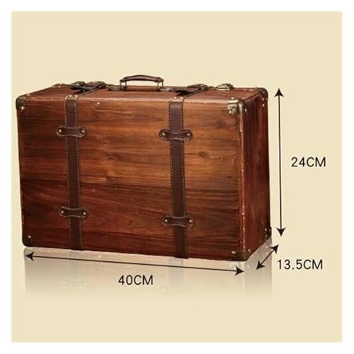 Valise rétro en bois transport facile pour ranger vos objets précieux