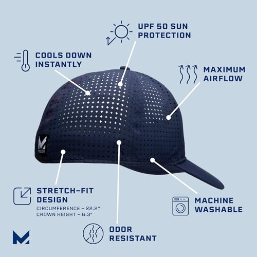 Image of MISSION Cooling Flex Varsity Hat - Unisex Baseball Cap - Lightweight & Stretch Fit - Cools Up to 2 Hours - UPF 50 Protection