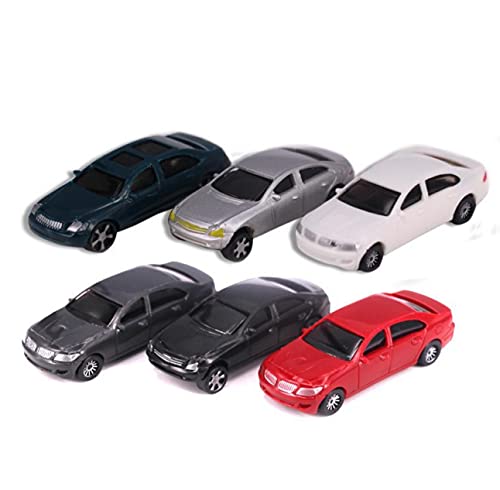 Scale Model Plastic Car 1:100 - (50 Pieces) Wheels Do Not Roll ~ Length Approx 4.5cm, Multicolour