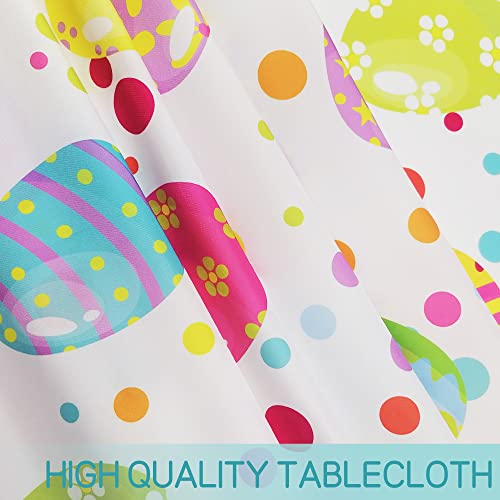 SuQKXCo Easter Eggs Round Tablecloth 60 Inch Tablecover Waterproof Table Cloth for Kitchen/Home Decoration by SuQKXCo - Image 5