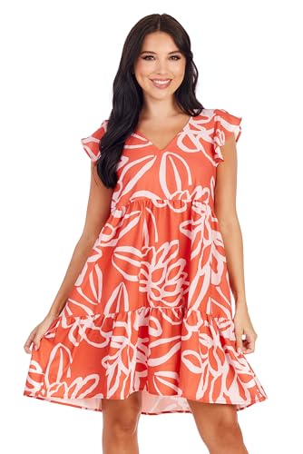 Mud Pie Vestido Ginny feminino, Laranja, G