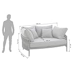 OUTLIV. Daybed Lena Aluminium & Rope Grau-Anthrazit