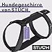 STUCH Y-Hundegeschirr gepolstert & verstellbar – formstabiles, Robustes Nylon Geschirr für kleine & große Hunde – 100% Vegan & PETA Zertifiziert, Farbe:Schwarz, Größe:L