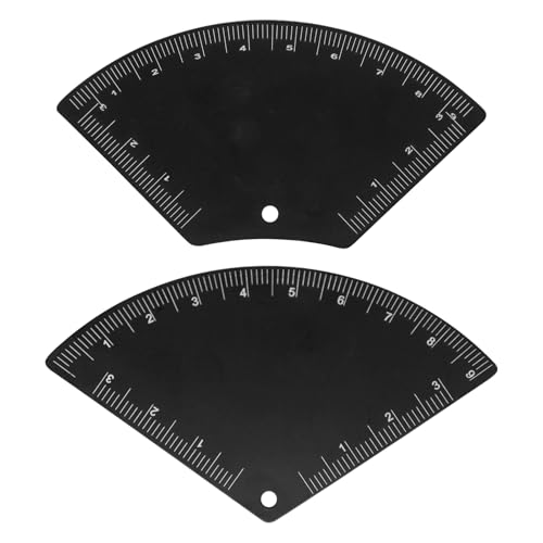 Lot de 2 pochoirs à sourcils pour la mise en forme, gabarit métallique réutilisable avec échelle de précision pour un maquillage symétrique, kit facile...