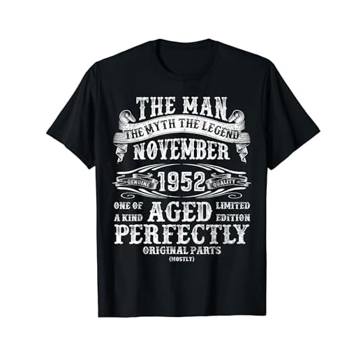 Noviembre 1952 The Man Myth Regalos de cumpleaños 71 para hombres Camiseta