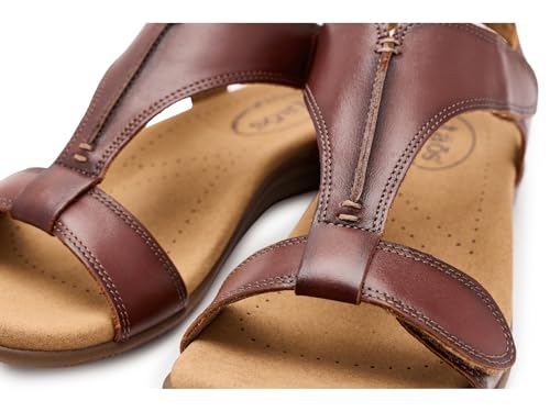 Image of Taos The Show Premium Leather Women's Sandal - Experience Everyday Style, Comfort, Arch Support, Cooling Gel Padding and an Adjustable Fit for Exceptional Walking Comfort