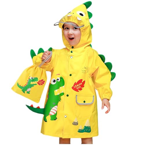 Kids Raincoats Rain Jacket Hooded Poncho Rainwear with Backpack Position
