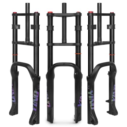 Fourche à suspension pneumatique 20x4.0 double couronne pour stabiliser le freinage du VTT