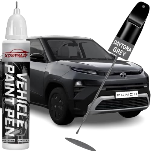 Image of xdotoar Car Touch Up Paint Pen for Tata PUNCH DAYTONA GREY | Factory Color Matched 2K Paint Technology | Car Scratch Remover & Paint Chip Repair | Quick Dry Formula | Rust Protection | 18ml